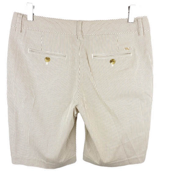 VINEYARD VINES Searsucker Tan White Bermuda Preppy Size 6 - Picture 5 of 6